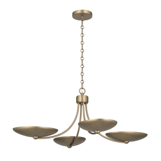 Palmela 4-Light Convertible Chandelier in Champagne Bronze