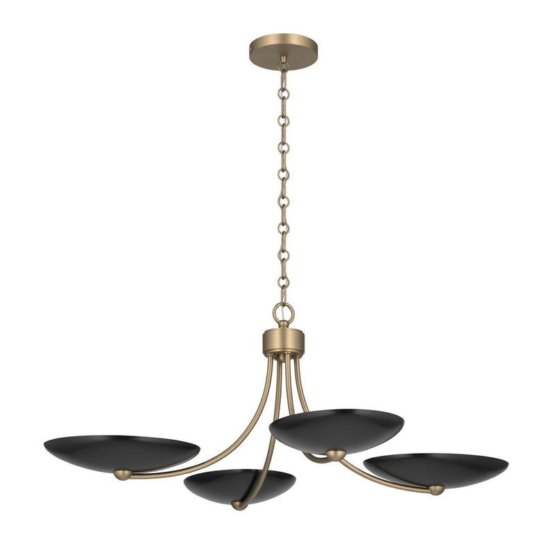 Palmela 4-Light Convertible Chandelier in Champagne Bronze