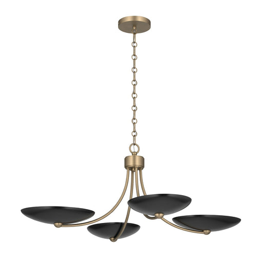 Palmela 4-Light Convertible Chandelier in Champagne Bronze