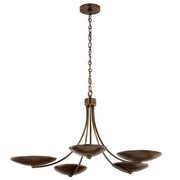 Palmela 5-Light Chandelier in Lacquered Brass