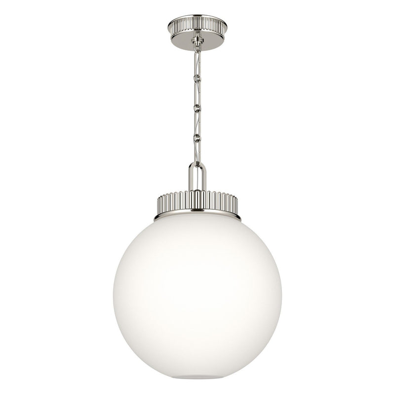 Andorra 15" Pendant in Polished Nickel