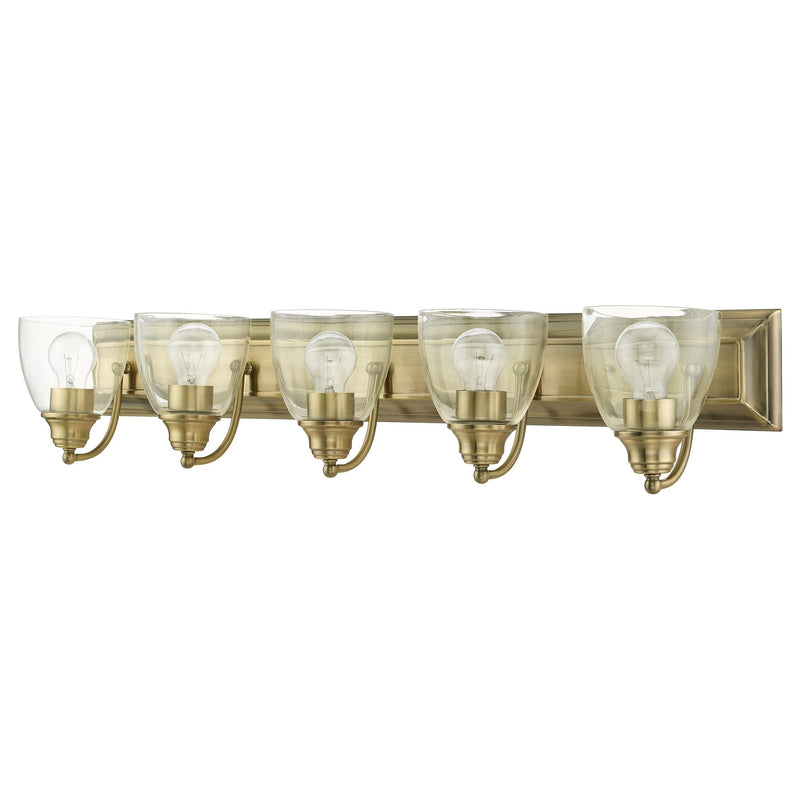 Birmingham 5-Light Large Bath Vanity Light in Antique Brass