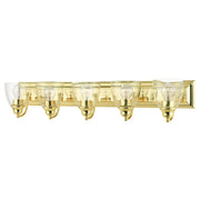 Birmingham 5-Light Large Bath Vanity Light in Polished Brass