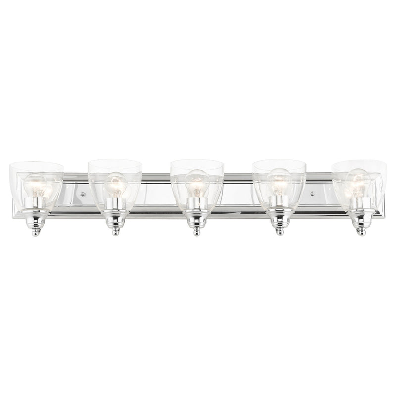 Birmingham 5-Light Large Bath Vanity Light in Polished Chrome