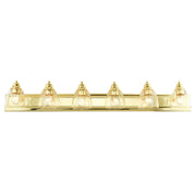 Birmingham 6-Light Extra Large Bath Vanity Light in Polished Brass