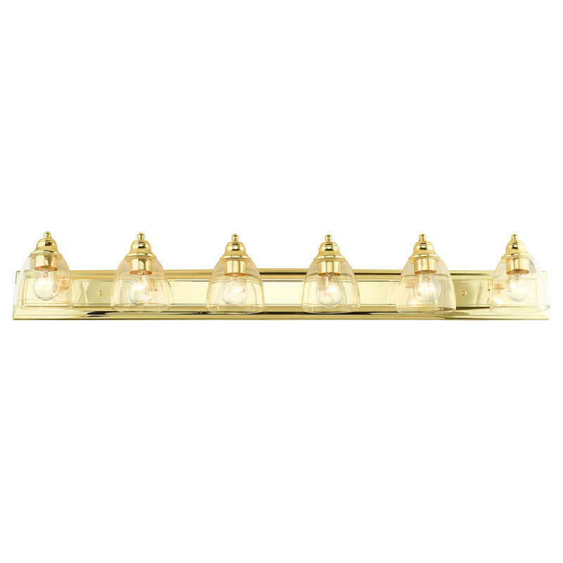 Birmingham 6-Light Extra Large Bath Vanity Light in Polished Brass