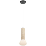Stone LED Mini Pendant in Travertine
