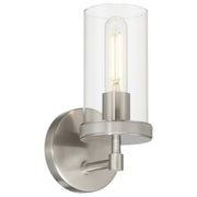Lily Small Wall Sconce in Brushed Steel