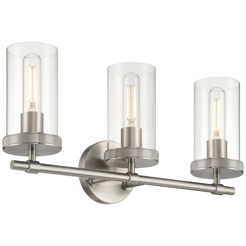 Lily 3-Light Bath Vanity Light in Brushed Steel