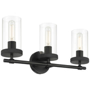 Lily 3-Light Bath Vanity Light in Matte Black