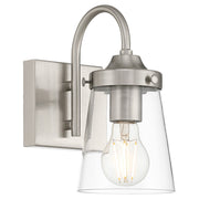 Dickens Bath Sconce in Brushed Steel