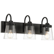 Dickens 3-Light Bath Vanity Light in Black