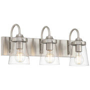 Dickens 3-Light Bath Vanity Light in Brushed Steel