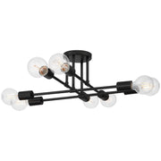 Nova 8-Light Semi-Flush Mount in Matte Black
