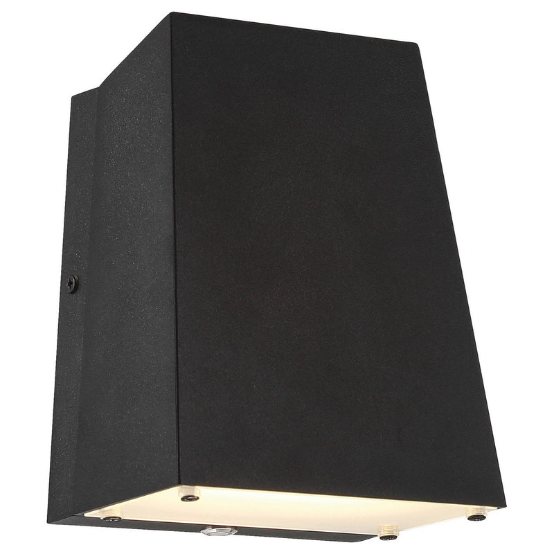Edge Emergency Backup LED Outdoor Wall Sconce in Black