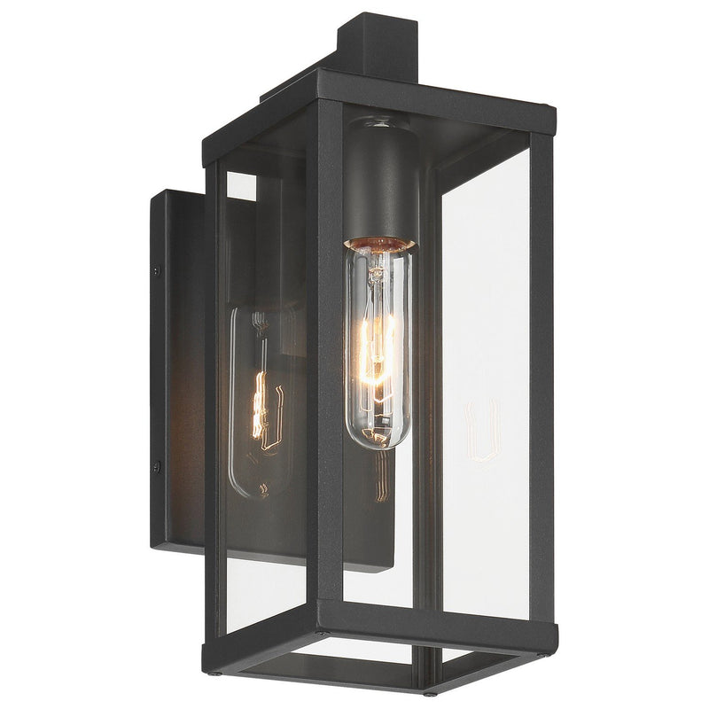 Augusta Small Outdoor Wall Lantern in Black