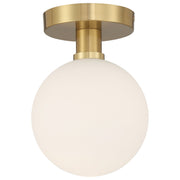 Michelle LED Semi-Flush Mount in Antique Brass