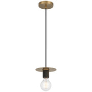 Central LED Mini Pendant in Antique Brass