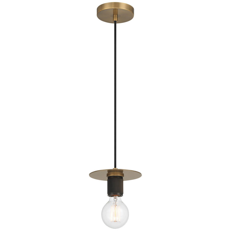 Central LED Mini Pendant in Antique Brass