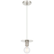 Central LED Mini Pendant in Polished Nickel