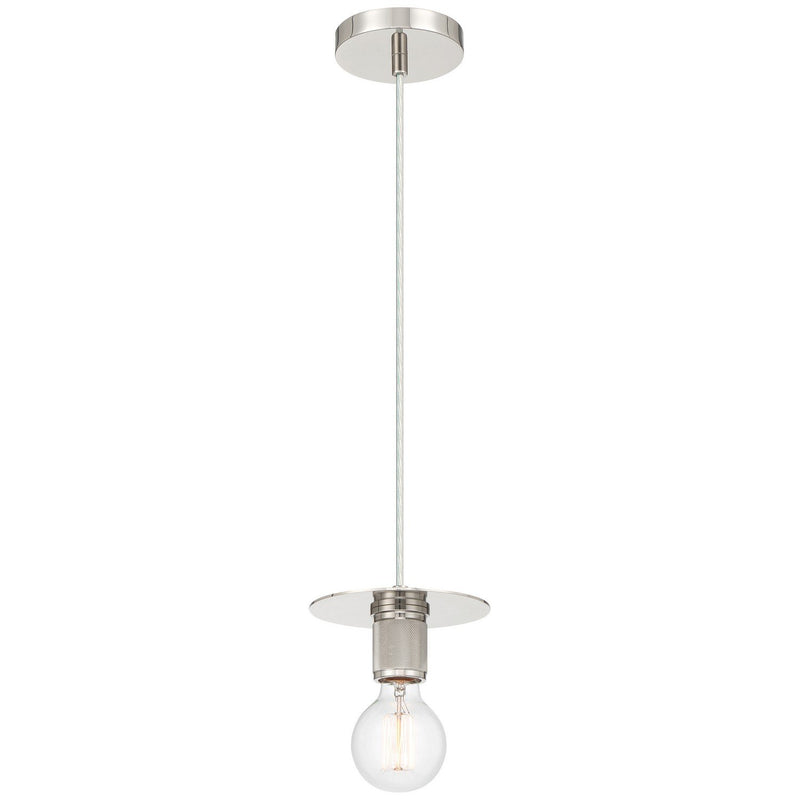 Central LED Mini Pendant in Polished Nickel