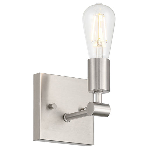 Virgin Bath Sconce in Brushed Steel