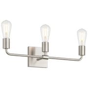 Virgin 3-Light Bath Vanity Light in Brushed Steel