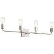 Virgin 4-Light Bath Vanity Light in Brushed Steel