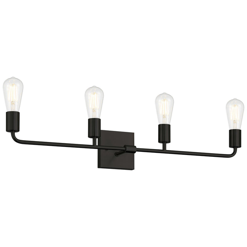 Virgin 4-Light Bath Vanity Light in Matte Black