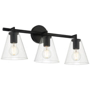 Katie 3-Light Bath Vanity Light in Matte Black