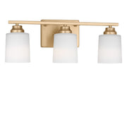 Vinton 3-Light Bath Vanity Light in Satin Brass