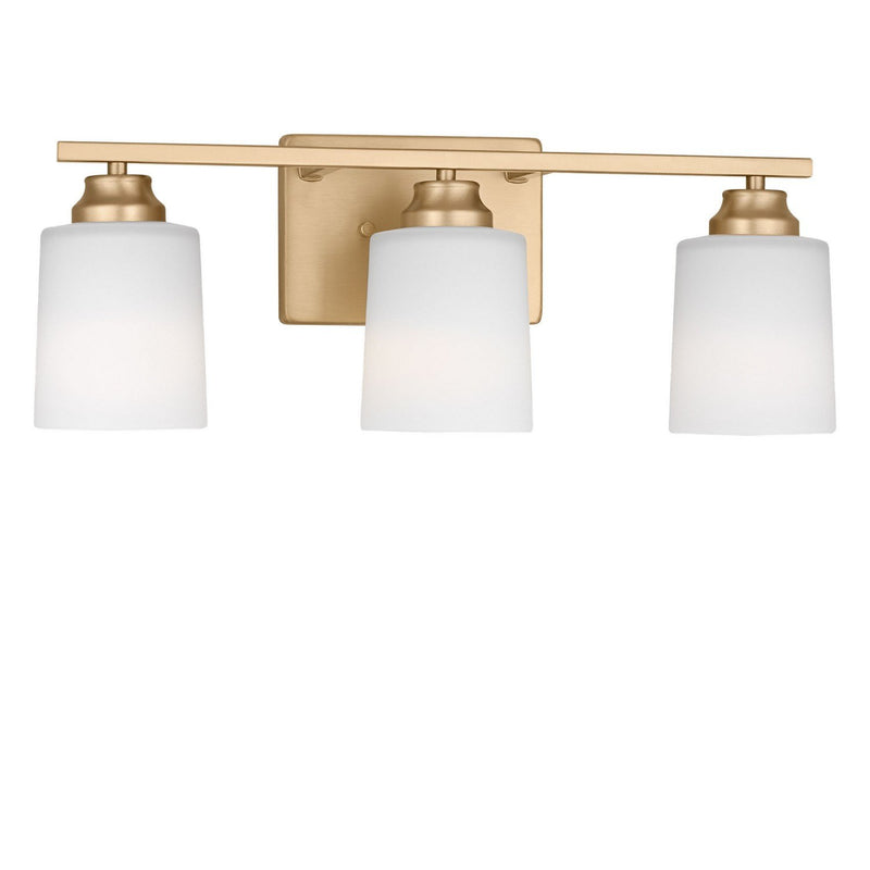 Vinton 3-Light Bath Vanity Light in Satin Brass