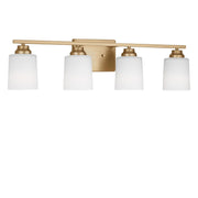 Vinton 4-Light Bath Vanity Light in Satin Brass