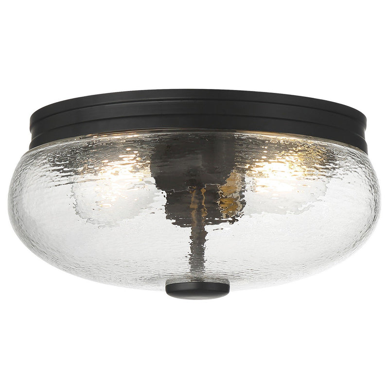 Lindsay 2-Light Flush Mount in Matte Black