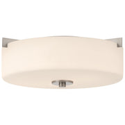 Rachel 2-Light Flush Mount in Brushed Steel