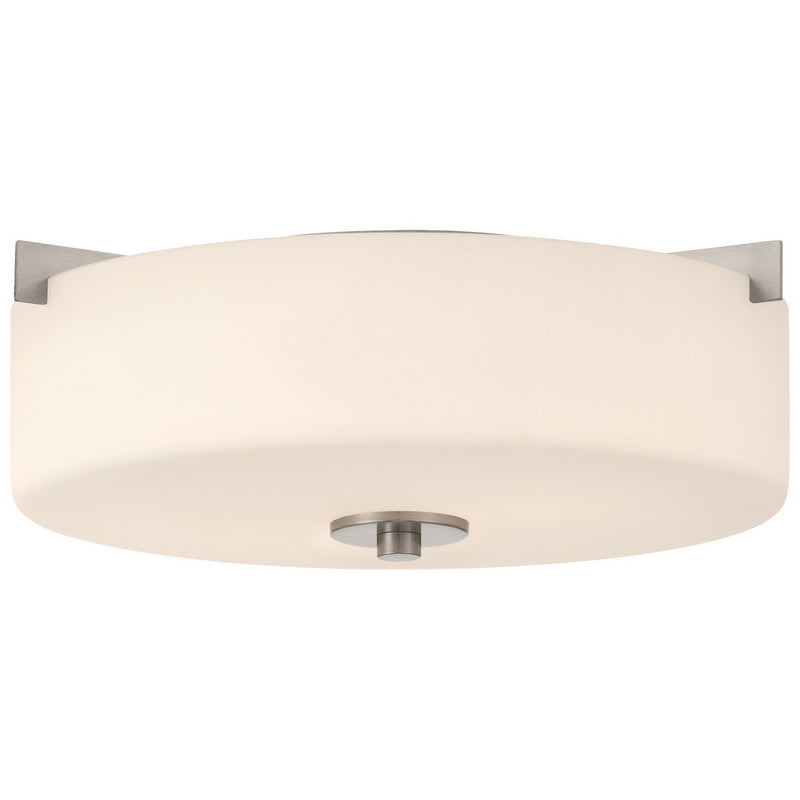 Rachel 2-Light Flush Mount in Brushed Steel