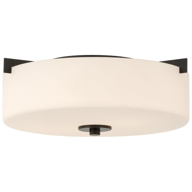 Rachel 2-Light Flush Mount in Matte Black