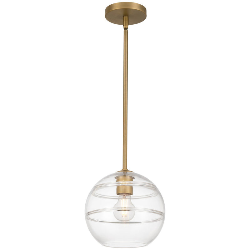 Swirl Pendant in Antique Brushed Brass