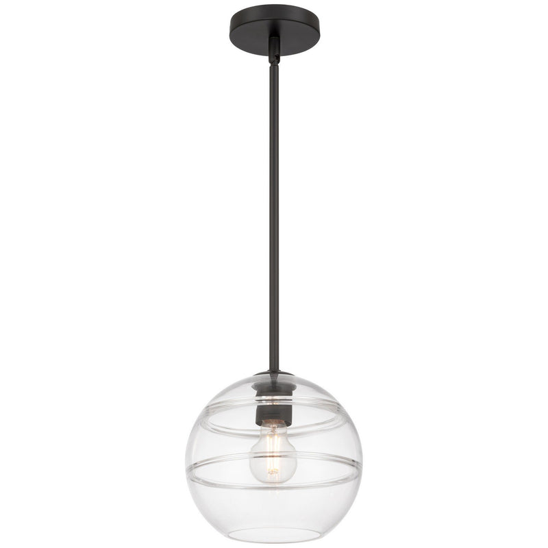 Swirl Pendant in Matte Black