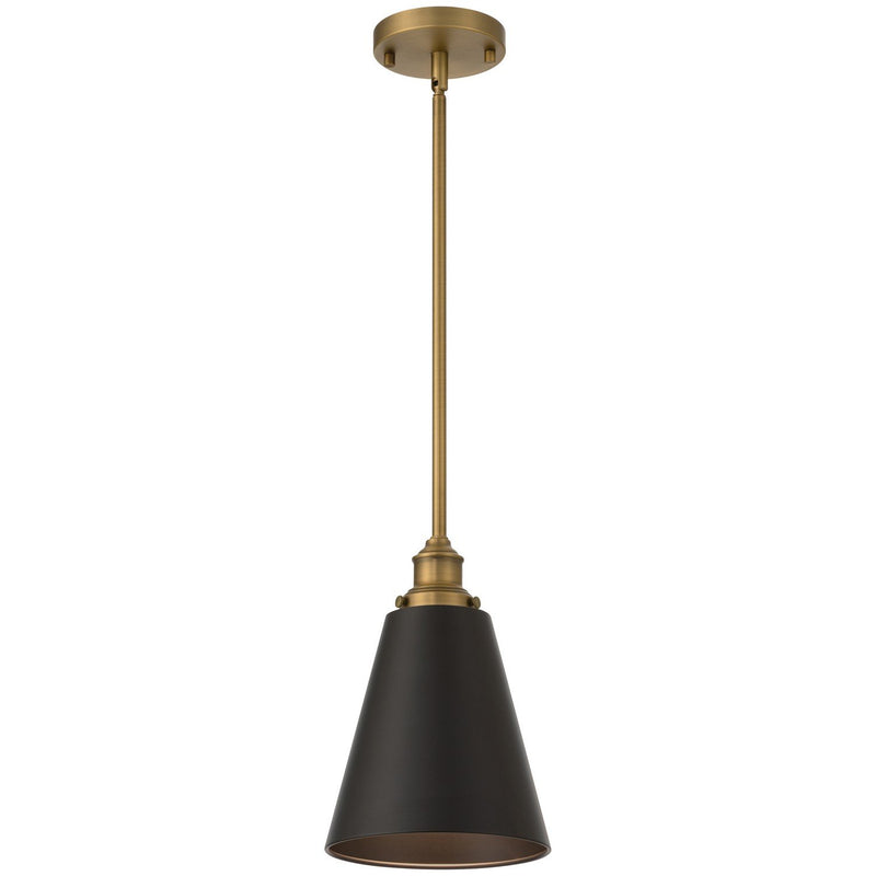 Dahlia Mini Pendant in Antique Brushed Brass