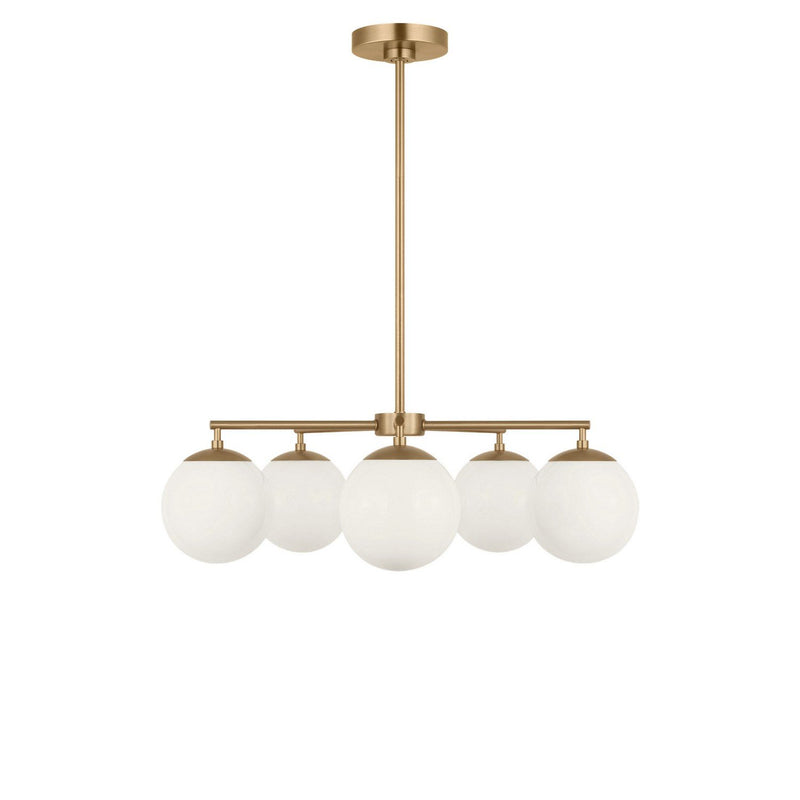 Nube 5-Light Chandelier in Satin Brass