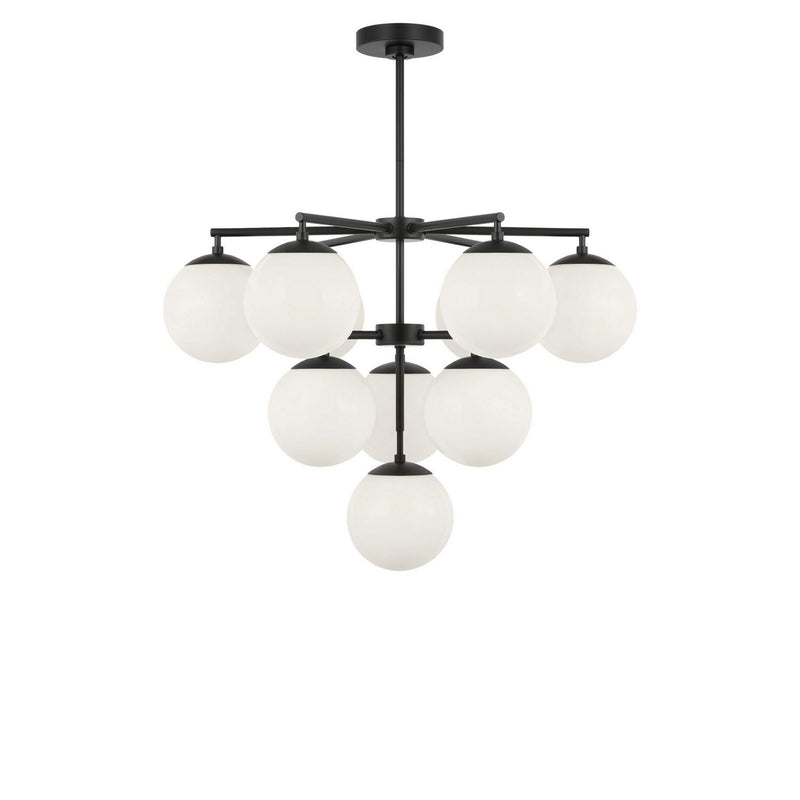 Nube 10-Light Chandelier in Midnight Black