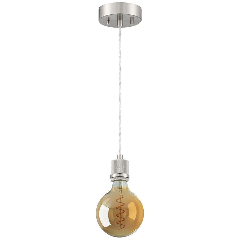 Port Nine Bare G40 LED Pendant in Brushed Steel