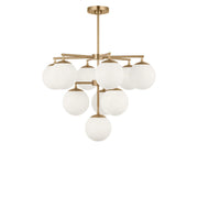 Nube 10-Light Chandelier in Satin Brass