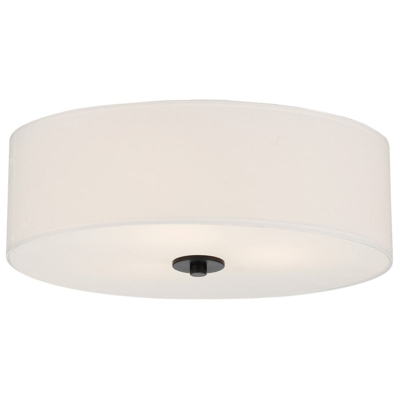 Mid Town 3-Light LED Flush Mount in Matte Black