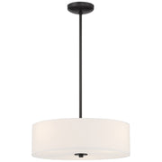 Mid Town 3-Light LED Convertible Pendant in Matte Black