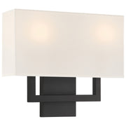 Mid Town 2-Light LED Wall Sconce in Matte Black