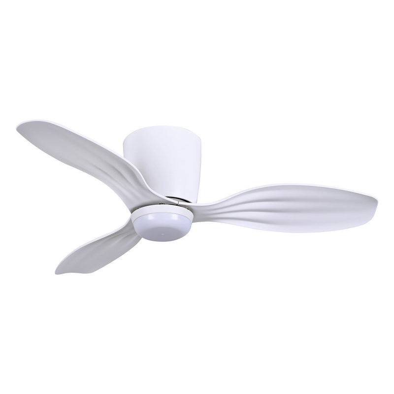 Ventiara 36" Outdoor LED Flush Mount Ceiling Fan in Flat White