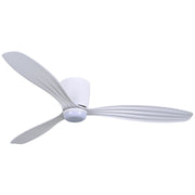 Ventiara 52" Outdoor LED Flush Mount Ceiling Fan in Flat White