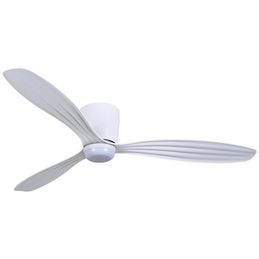 Ventiara 52" Outdoor LED Flush Mount Ceiling Fan in Flat White